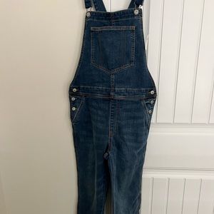 O.G. Straight Built-In Warm Dark-Wash Jean Overalls for Women NWT